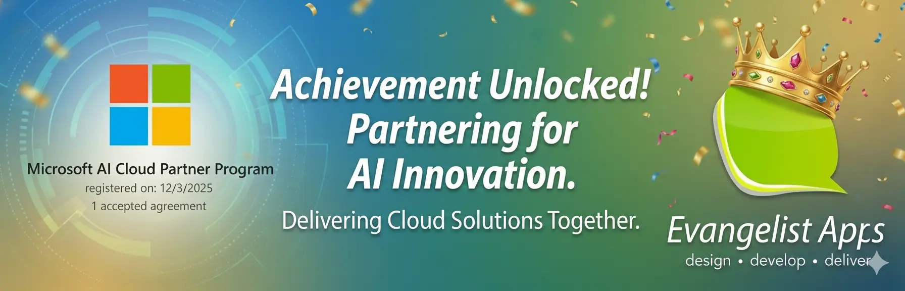 Evangelist Apps is now a Certfied Microsoft AI Cloud Partner