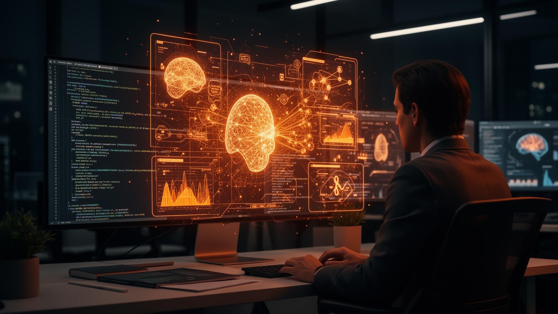 AI Product Engineering - Professional workspace with AI interface