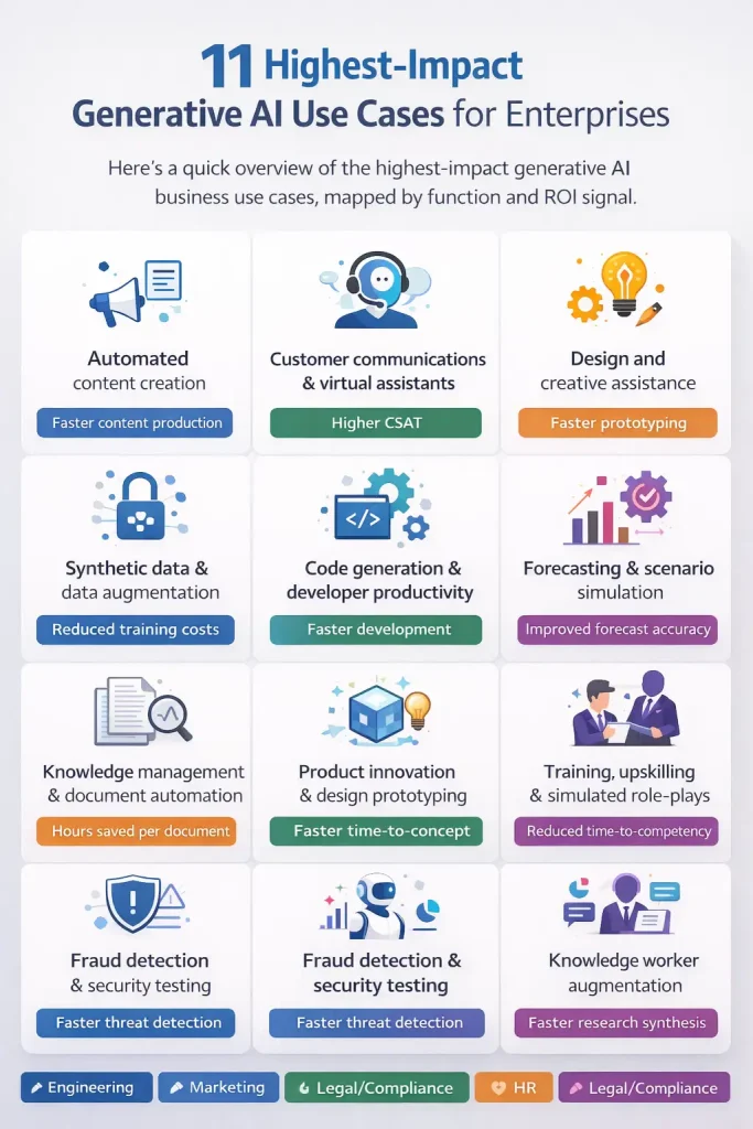 Generative AI use cases for businesses cleaned