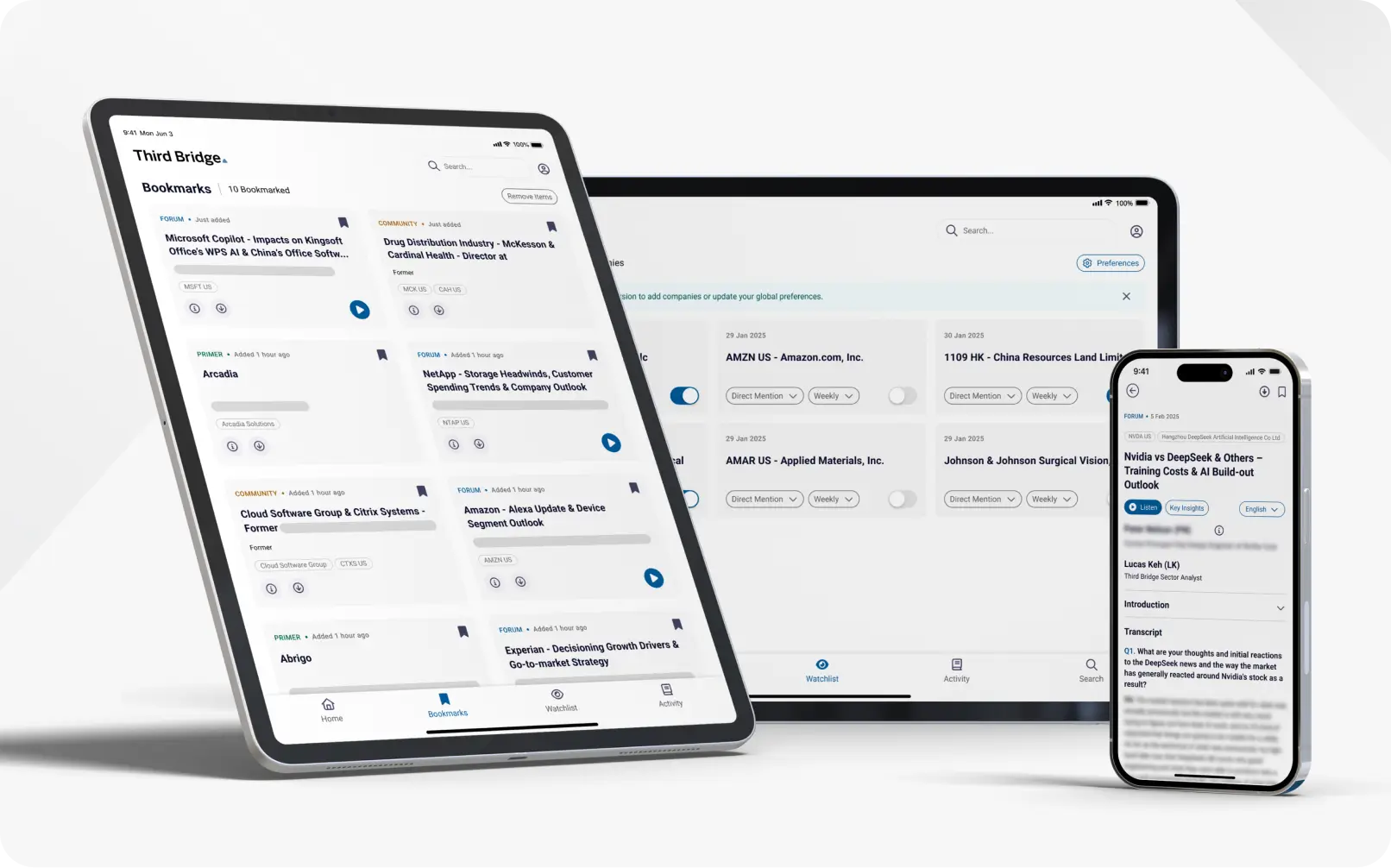 Third Bridge research interview mobile app