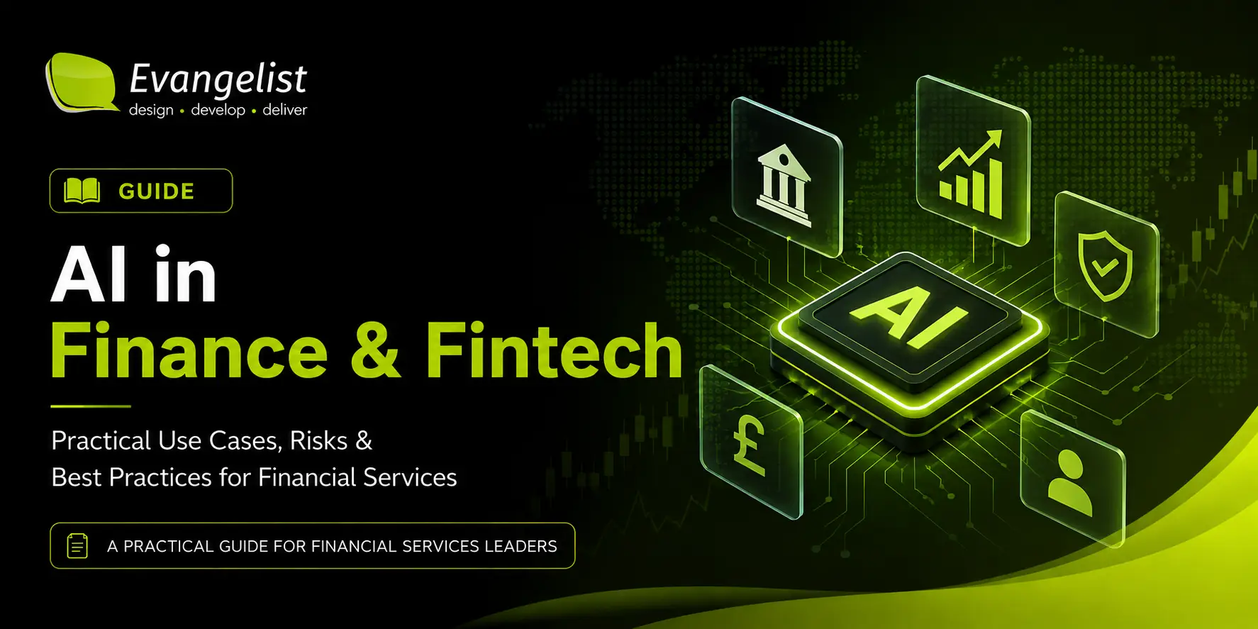 AI in finance and fintech guide showing AI-powered banking, fraud detection, compliance, security and financial services